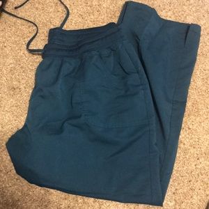 Blue scrub pants